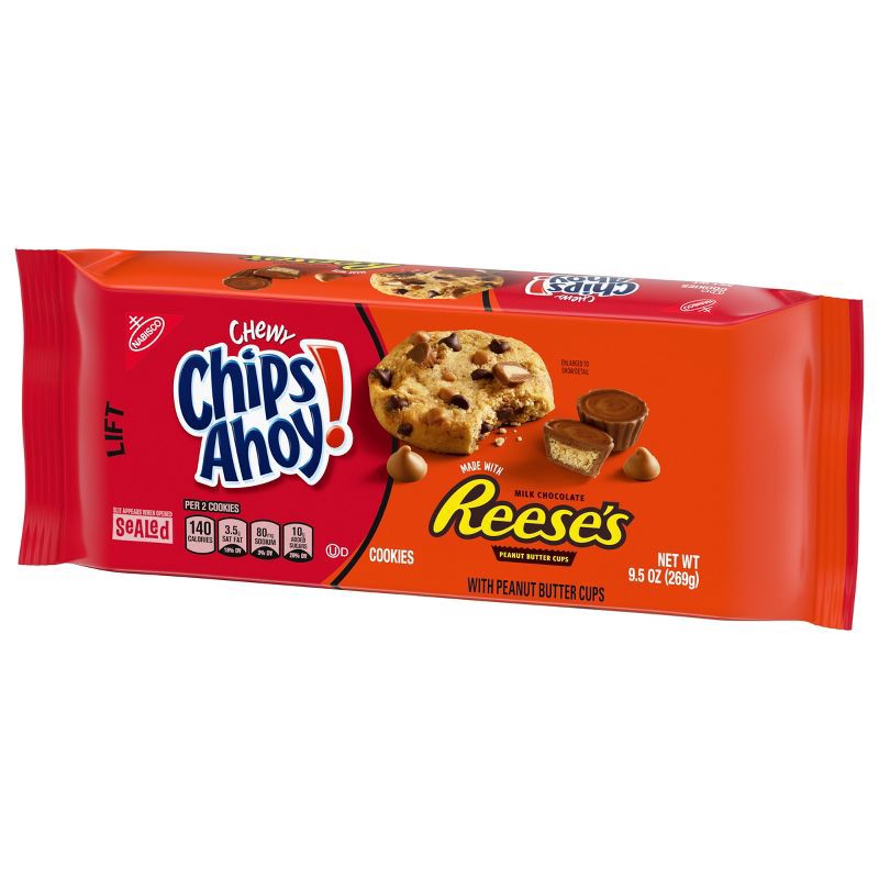 slide 7 of 12, Chips Ahoy! Chewy Chocolate Chip Cookies With Reese's Peanut Butter Cups - 9.5oz, 9.5 oz