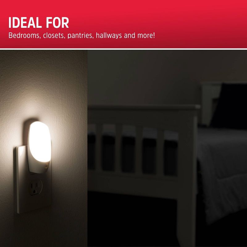 slide 14 of 20, Energizer 2pk LED Automatic Plug In Nightlights: Wall Plug Night Light for Bathroom, ETL Listed, 30,000 Hour Bulb Life, 2 ct