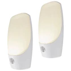 Energizer 2pk LED Automatic Plug In Nightlights: Wall Plug Night Light for Bathroom, ETL Listed, 30,000 Hour Bulb Life