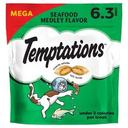 Temptations Classic Seafood Medley Flavor Crunchy Cat Treats - 6.3oz