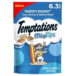Temptations Mix Ups Surfers Delight Cat Treats with Shrimp Tuna and Salmon - 6.3oz