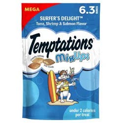 Temptations Mix Ups Surfers Delight Cat Treats with Shrimp Tuna and Salmon - 6.3oz