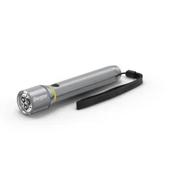 Energizer 2AA Vision LED HD Metal FlashLight: 400 Lumens, Water & Impact-Resistant, 5 Modes, Silver, Includes Batteries