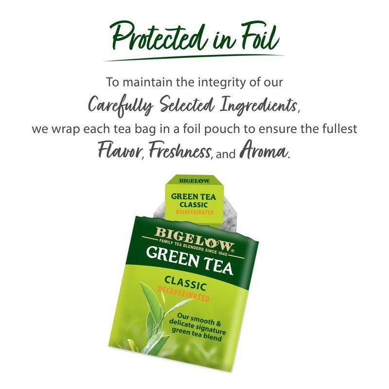 slide 9 of 11, Bigelow Classic Green Tea Bags Decaffeinated - 20ct, 20 ct