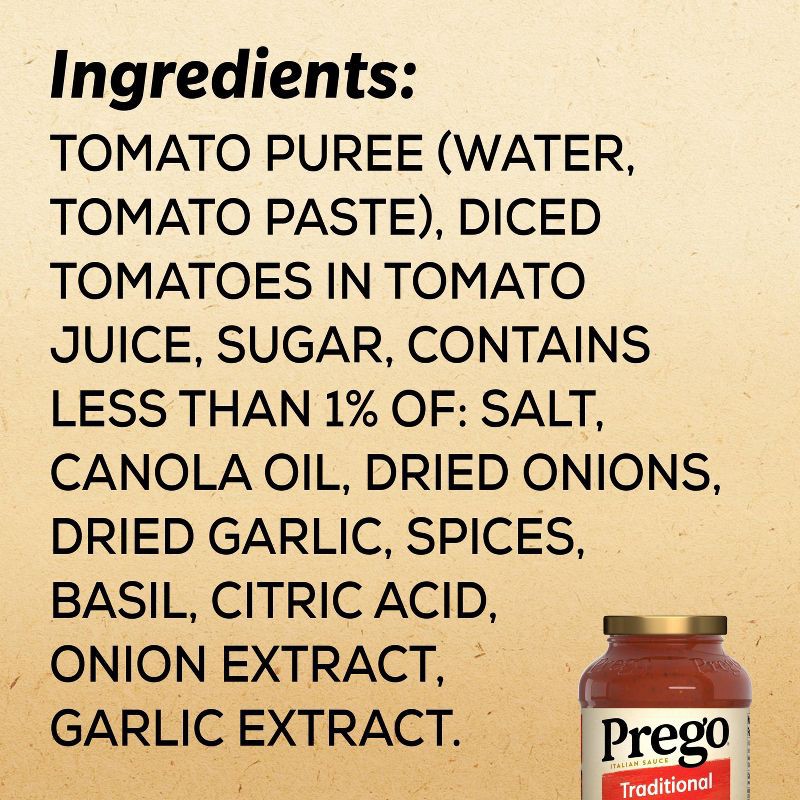 slide 6 of 10, Prego Pasta Sauce Traditional Italian Tomato Sauce 24oz, 24 oz