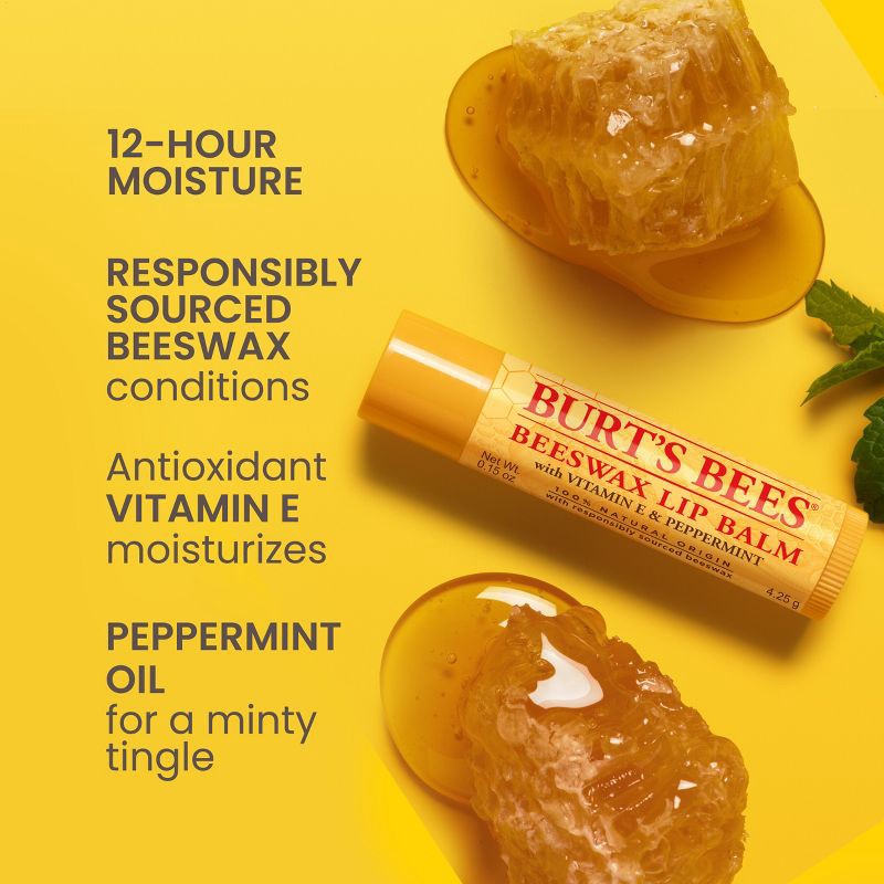 slide 3 of 10, Burt's Bees Beeswax Lip Balm - 2ct/0.15oz, 2 ct; 0.15 oz