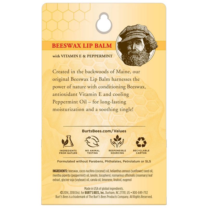 slide 7 of 7, Burt's Bees Natural Origin Beeswax Lip Balm - 2pk, 2 ct