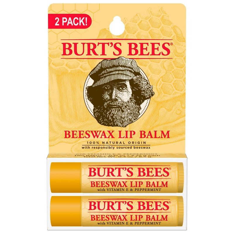 slide 1 of 12, Burt's Bees Beeswax Lip Balm - 2ct/0.15oz, 2 ct; 0.15 oz