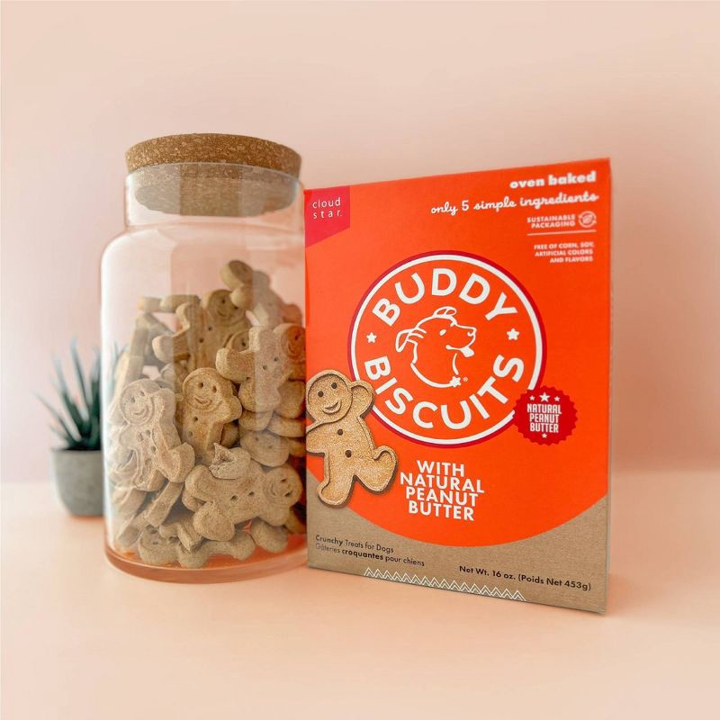 slide 9 of 11, Buddy Biscuits Oven Baked Crunchy Peanut Butter Dog Treats - 1lb, 1 lb