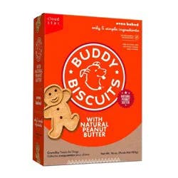Buddy Biscuits Oven Baked Crunchy Peanut Butter Dog Treats - 1lb