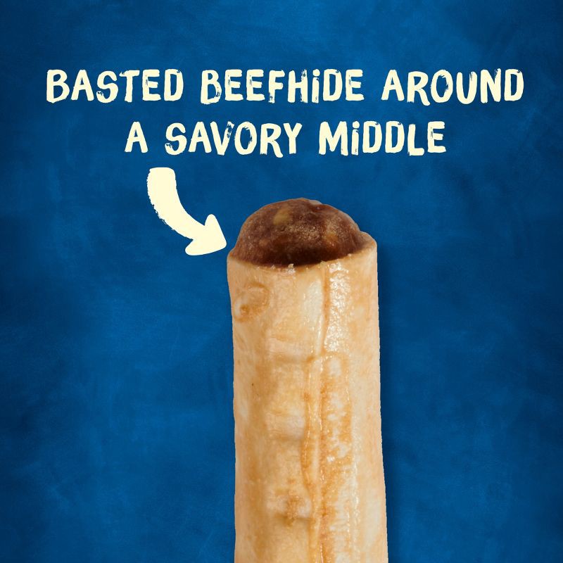 slide 3 of 12, Purina Busy Rawhide Chewy Beef Flavored Bones Rollhide Dog Treats Pouch - S/M - 9ct, 9 ct