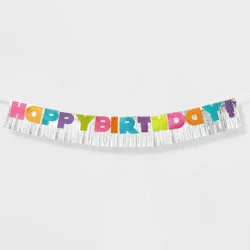 "Happy Birthday" Banner with Glitter - Spritz