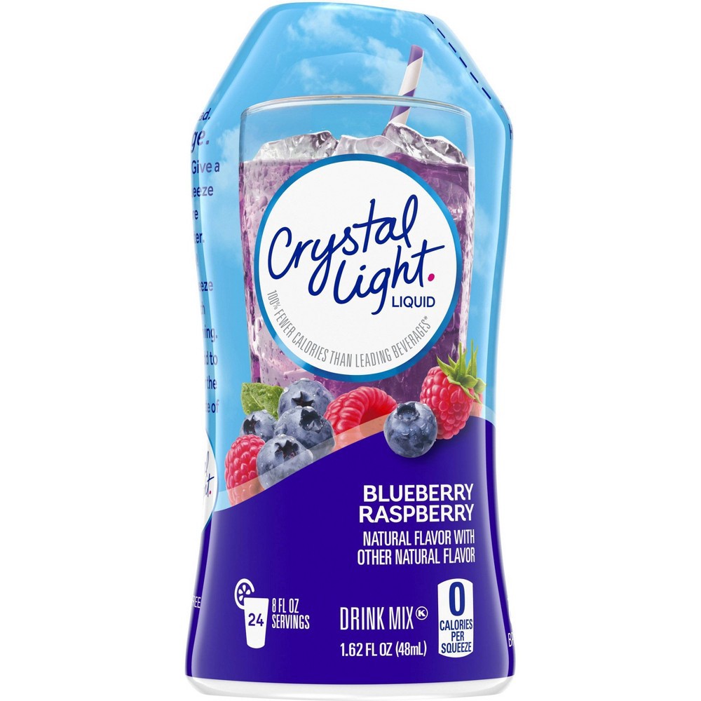 slide 5 of 10, Crystal Light Liquid Blueberry Raspberry Drink Mix - 1.62 fl oz Bottle, 1.62 fl oz