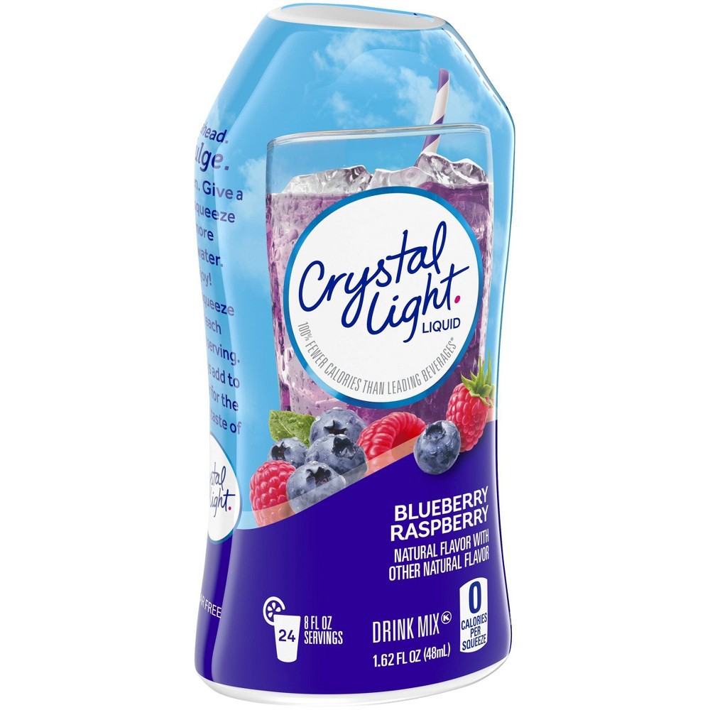 slide 8 of 10, Crystal Light Liquid Blueberry Raspberry Drink Mix - 1.62 fl oz Bottle, 1.62 fl oz