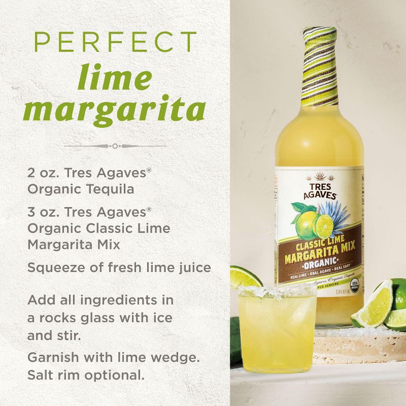 slide 6 of 8, Tres Agaves Organic Margarita Mix - 1L Bottle, 1 liter
