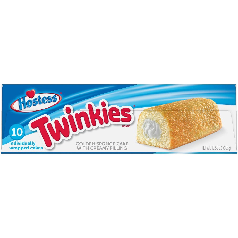 Hostess Twinkies, Creamy Golden Sponge Cake, Individually Wrapped 10 ct ...