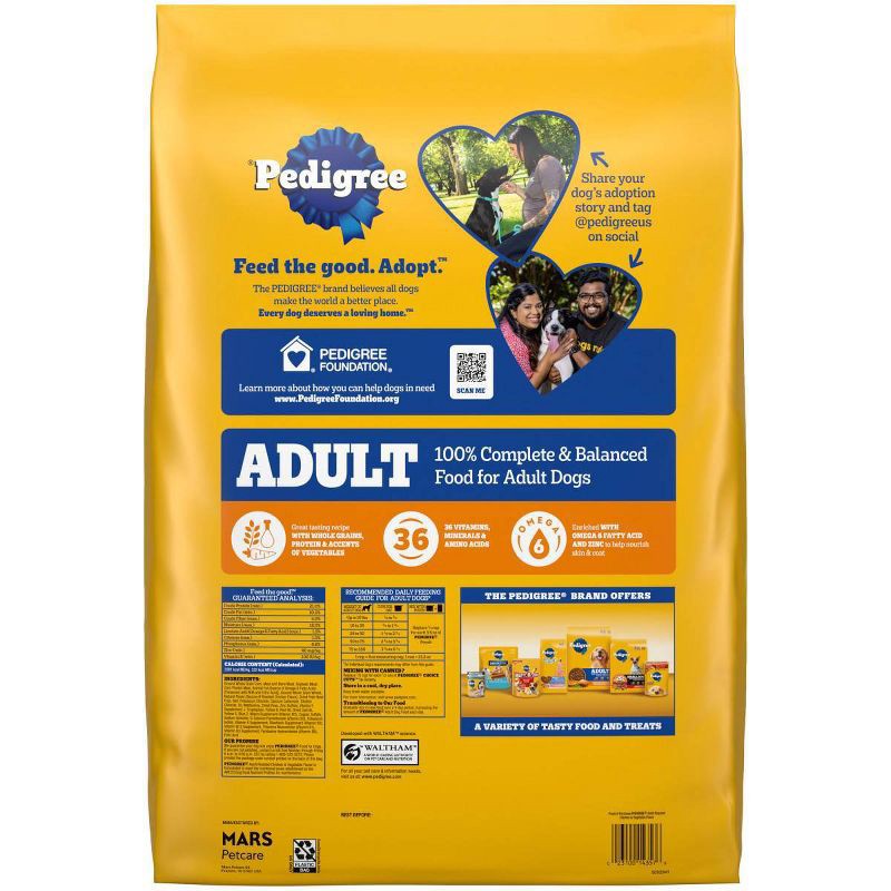 slide 2 of 14, Pedigree Roasted Chicken, Rice & Vegetable Flavor Adult Complete Nutrition Dry Dog Food - 18lbs, 18 lb