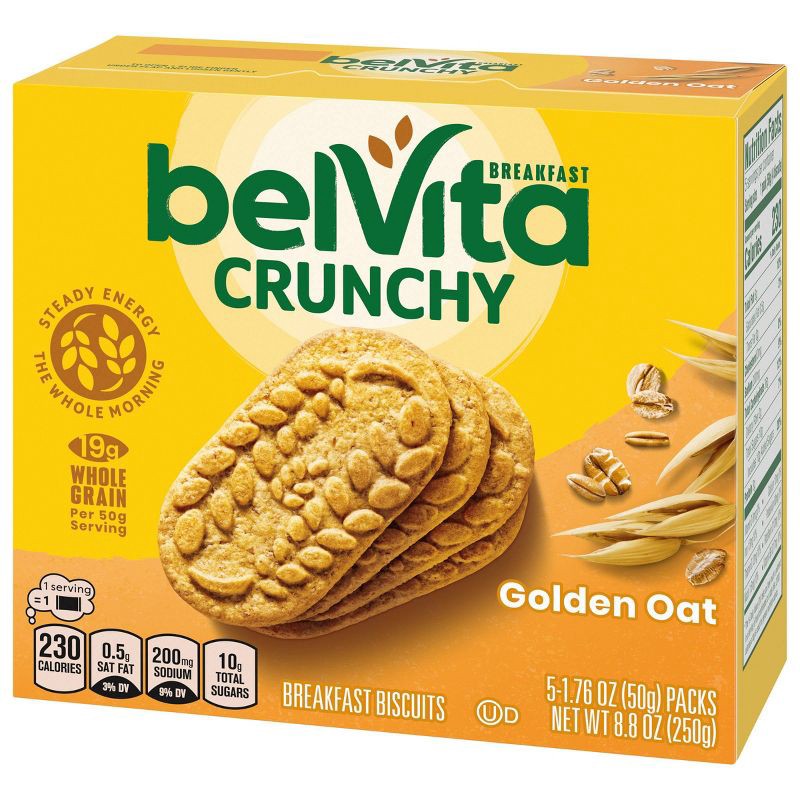 slide 3 of 15, belVita Golden Oat Breakfast Biscuits - 5 Packs, 5 ct