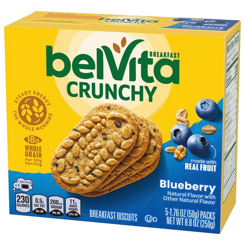 slide 3 of 14, BelVita Blueberry Breakfast Biscuits - 8.8oz/5pk, 5 ct; 8.8 oz