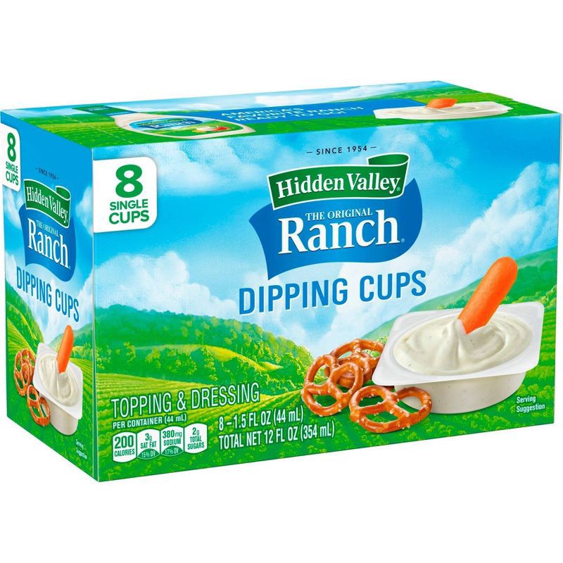 slide 8 of 13, Hidden Valley Original Ranch Salad Dressing To Go Cups - 12fl oz/8pk, 8 ct; 12 fl oz