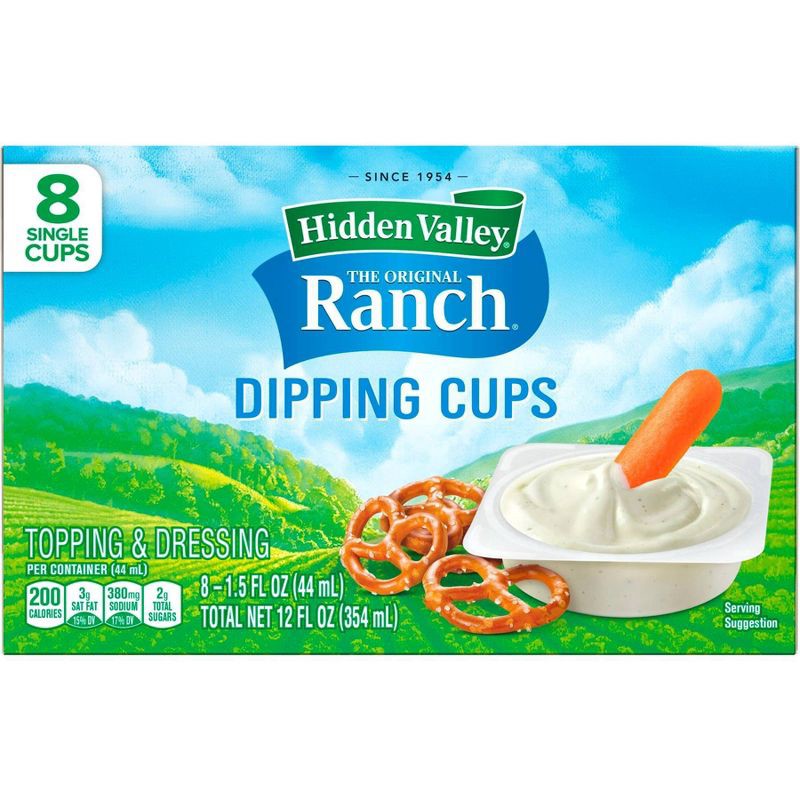 slide 9 of 13, Hidden Valley Original Ranch Salad Dressing To Go Cups - 12fl oz/8pk, 8 ct; 12 fl oz