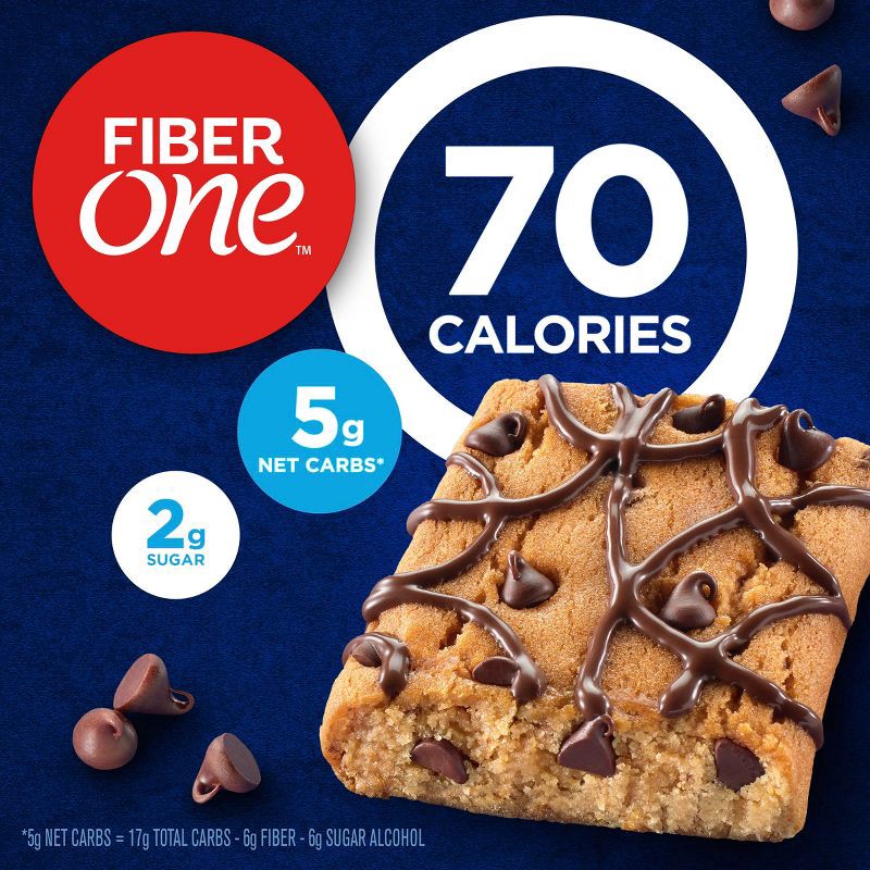 slide 2 of 7, Fiber One Chocolate Chip Cookie Brownies - 6ct/5.64oz, 6 ct, 5.64 oz