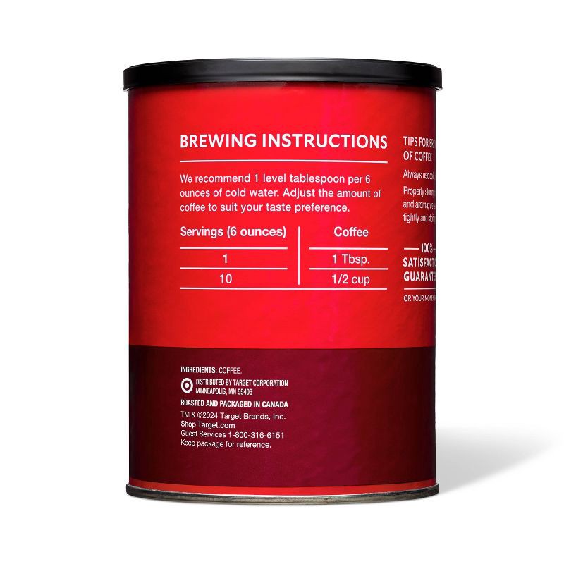 slide 2 of 3, Classic Roast Medium Roast Ground Coffee - 9.6oz - Market Pantry™, 9.6 oz