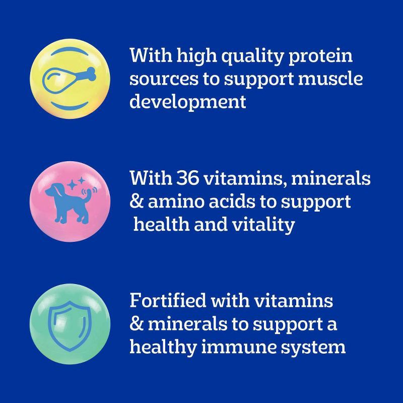 slide 9 of 12, Pedigree Chicken, Grain, Rice and Vegetable Flavor Puppy Dry Dog Food - 14lbs, 14 lb