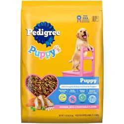 Pedigree Chicken, Grain, Rice and Vegetable Flavor Puppy Dry Dog Food - 14lbs