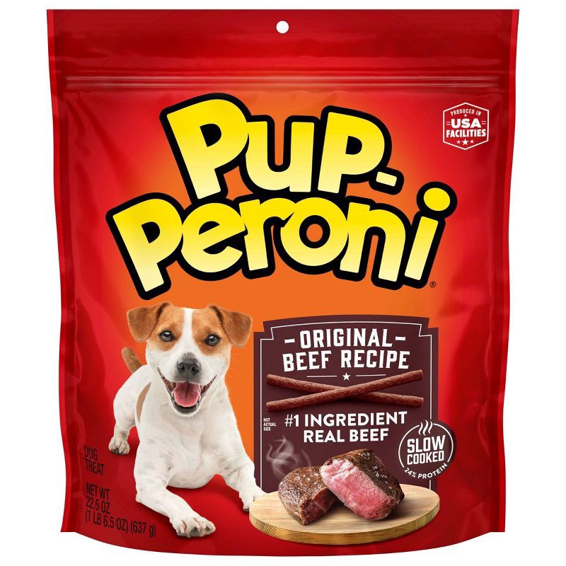 slide 1 of 7, Pup-Peroni Beef Flavor Chewy Dog Treats - 22.5oz, 22.5 oz