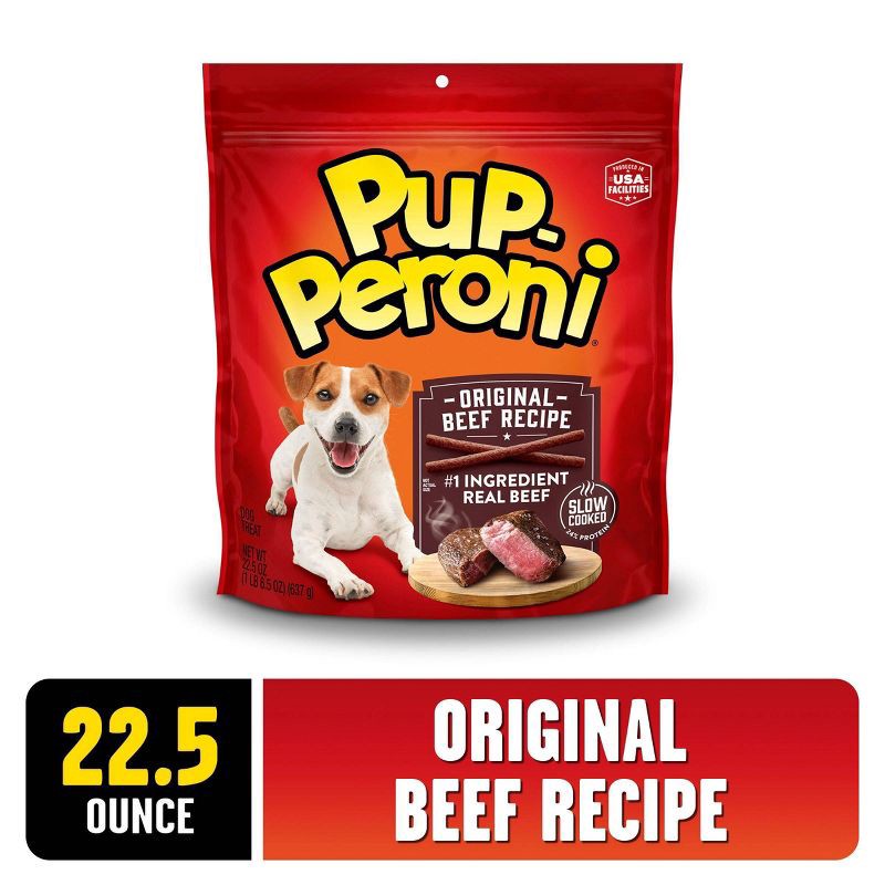 slide 3 of 7, Pup-Peroni Beef Flavor Chewy Dog Treats - 22.5oz, 22.5 oz
