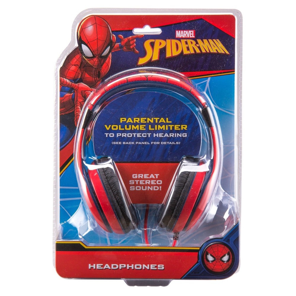 slide 3 of 4, Disney Marvel Spider-Man Kids' On-the-Ear Wired Headphones, 1 ct