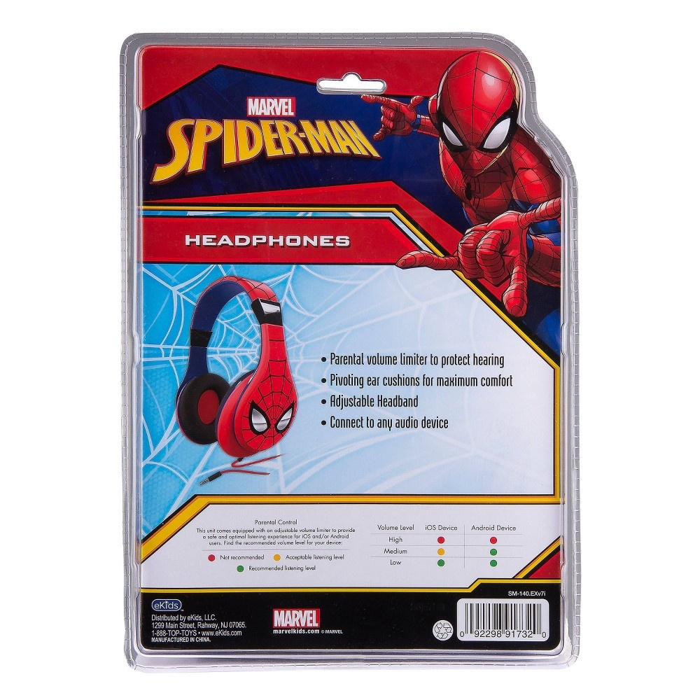 slide 4 of 4, Disney Marvel Spider-Man Kids' On-the-Ear Wired Headphones, 1 ct