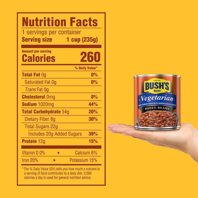 slide 2 of 8, Bush's Vegetarian Baked Beans - 8.3oz, 8.3 oz