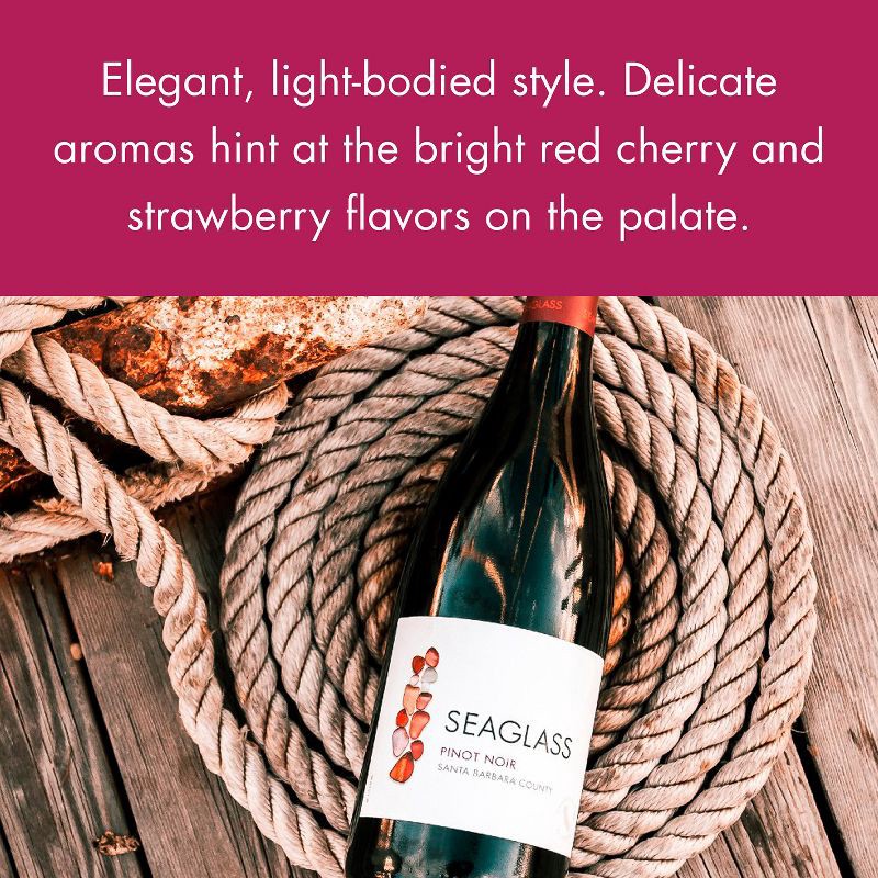slide 4 of 6, SEAGLASS Pinot Noir Red Wine - 750ml Bottle, 750 ml