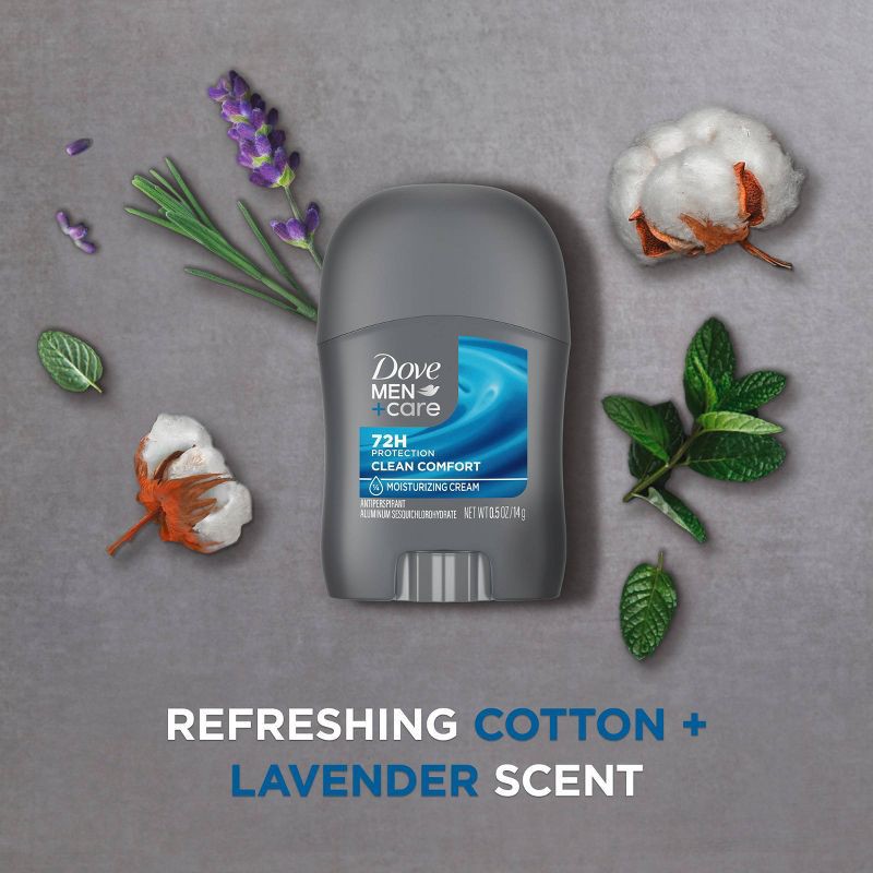 slide 3 of 6, Dove Men+Care 72-Hour Mini Antiperspirant & Deodorant Stick - Clean Comfort - Travel Size - 0.5oz, 0.5 oz