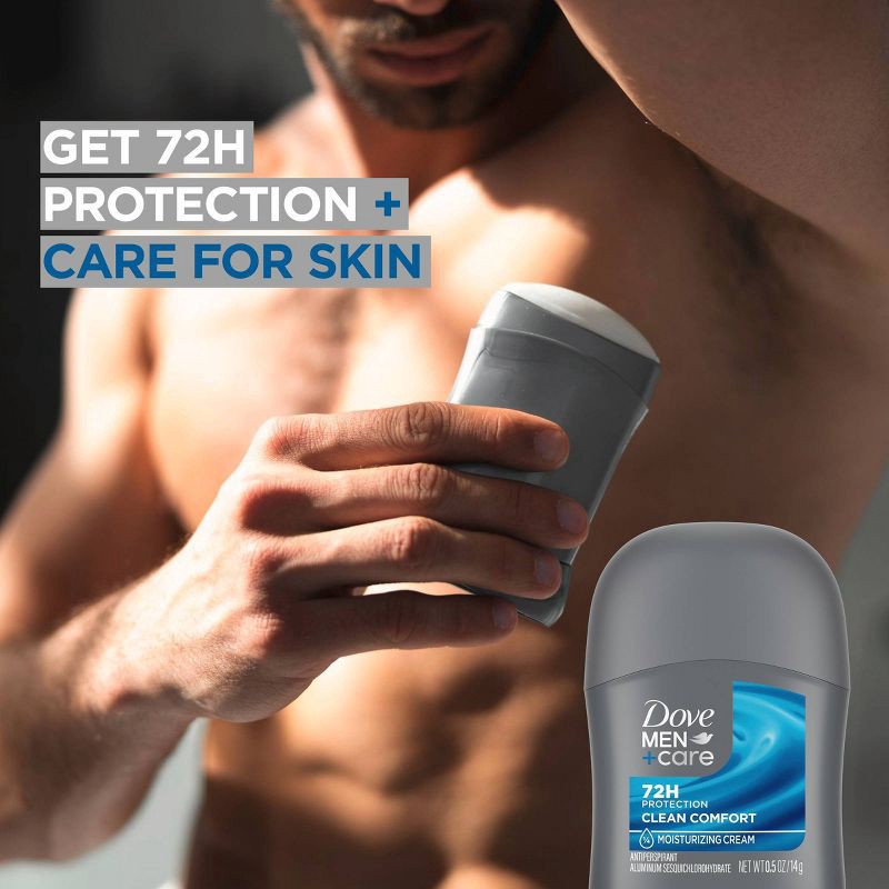 slide 4 of 6, Dove Men+Care 72-Hour Mini Antiperspirant & Deodorant Stick - Clean Comfort - Travel Size - 0.5oz, 0.5 oz