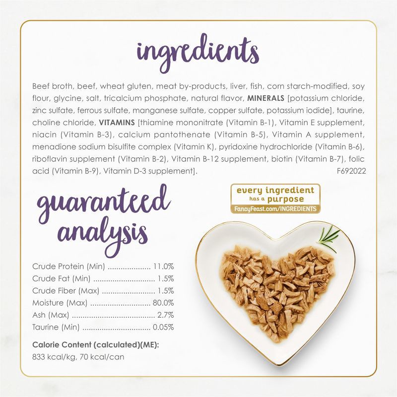 slide 7 of 10, Purina Fancy Feast Grilled Gourmet Wet Cat Food Beef Feast In Gravy - 3oz, 3 oz