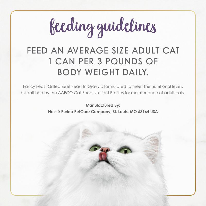 slide 9 of 10, Purina Fancy Feast Grilled Gourmet Wet Cat Food Beef Feast In Gravy - 3oz, 3 oz