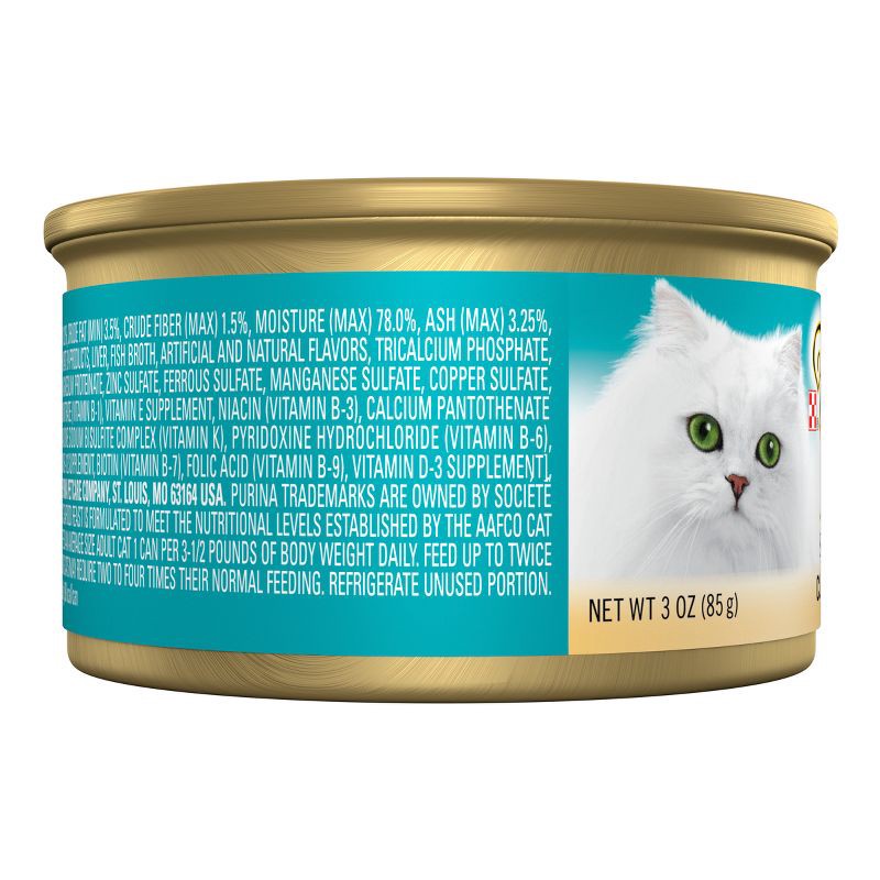 slide 4 of 5, Purina Fancy Feast Classic Paté Gourmet with Fish Wet Cat Food Seafood Feast - 3oz, 3 oz