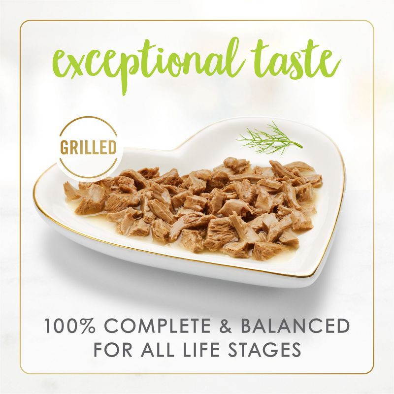 slide 4 of 10, Purina Fancy Feast Grilled Gourmet Wet Cat Food Salmon, Fish, Seafood Feast In Gravy - 3oz, 3 oz