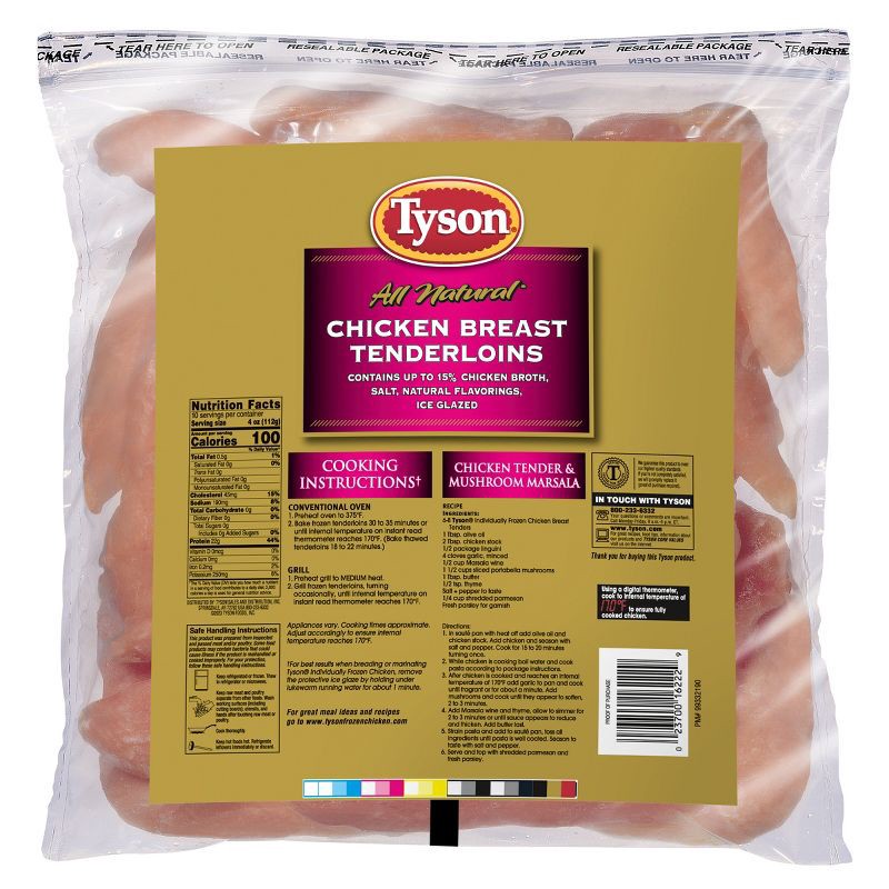 slide 2 of 4, Tyson All Natural Chicken Tenderloins - Frozen - 40oz, 40 oz