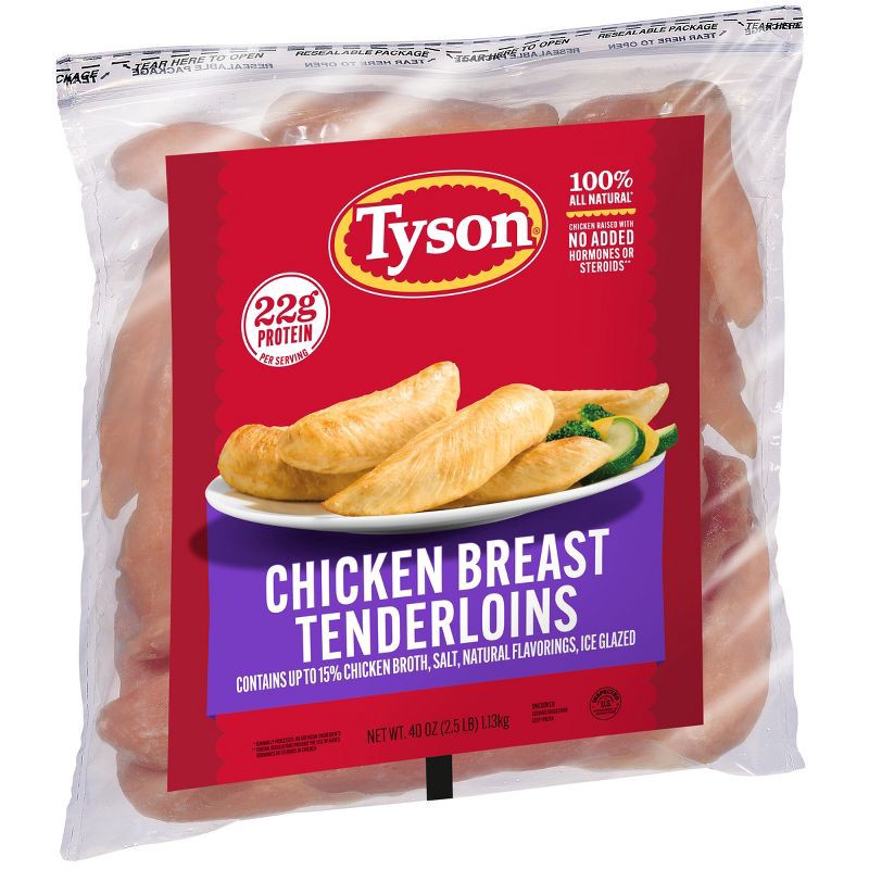 slide 11 of 12, Tyson All Natural Chicken Tenderloins - Frozen - 40oz, 40 oz