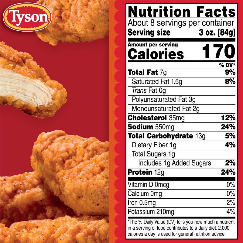 slide 7 of 7, Tyson Buffalo Style Chicken Strips - Frozen - 25oz, 25 oz