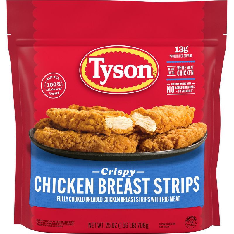 slide 2 of 9, Tyson All Natural Crispy Chicken Strips - Frozen - 25oz, 25 oz