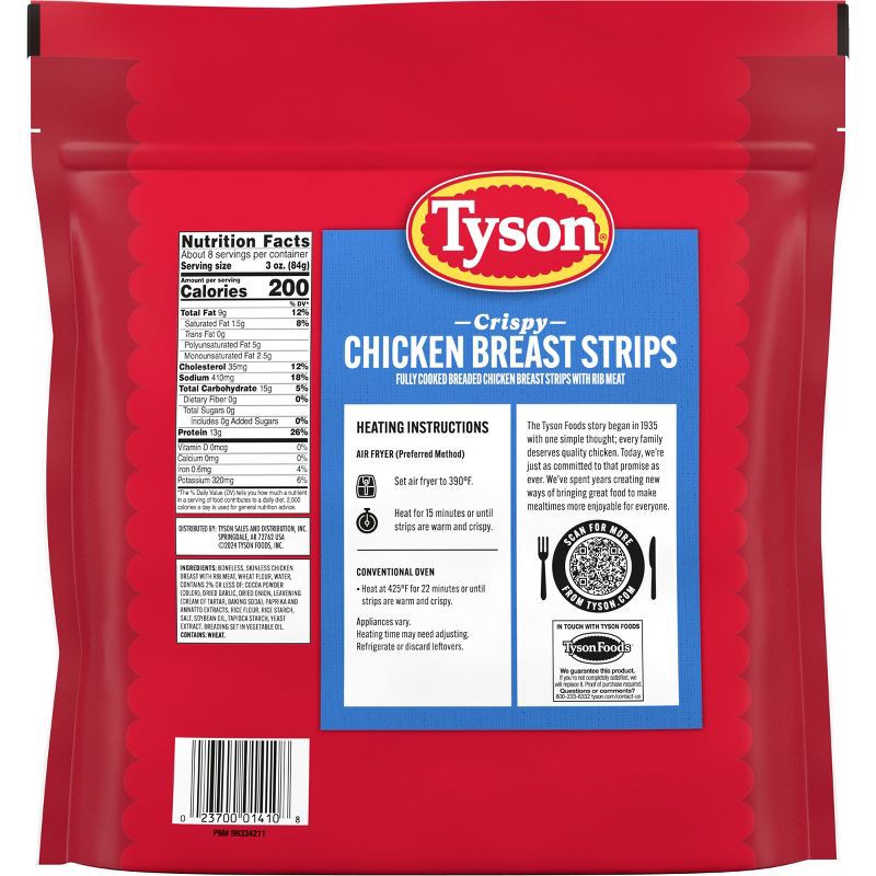 slide 3 of 9, Tyson All Natural Crispy Chicken Strips - Frozen - 25oz, 25 oz