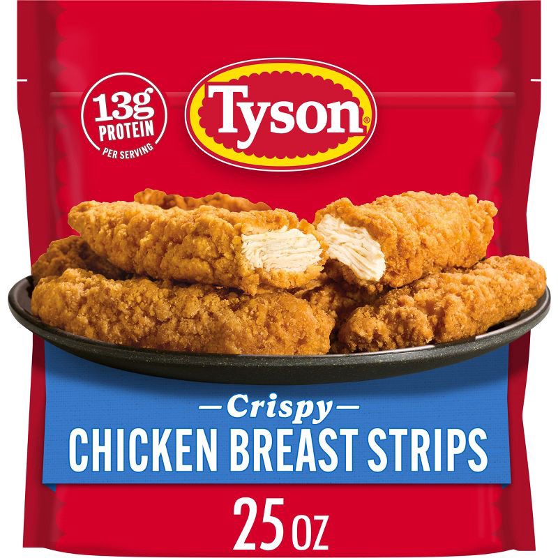 slide 1 of 7, Tyson All Natural Crispy Chicken Strips - Frozen - 25oz, 25 oz