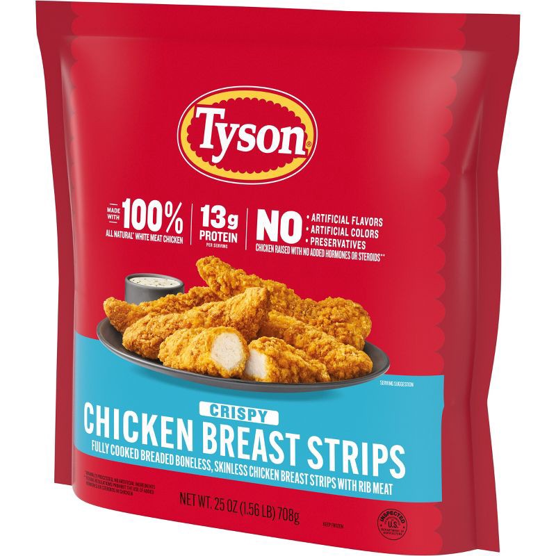 slide 10 of 12, Tyson All Natural Crispy Chicken Strips - Frozen - 25oz, 25 oz