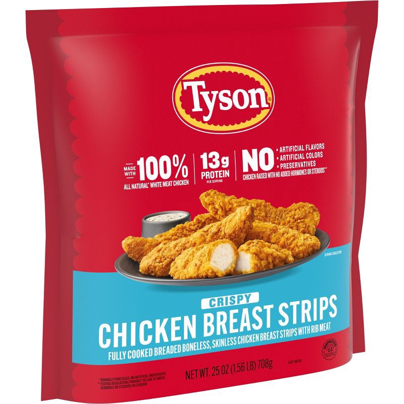 slide 11 of 12, Tyson All Natural Crispy Chicken Strips - Frozen - 25oz, 25 oz