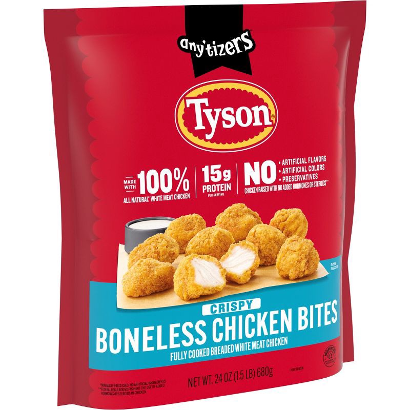 slide 11 of 12, Tyson Any'tizers Frozen Crispy Boneless Chicken Bites - 24oz, 24 oz